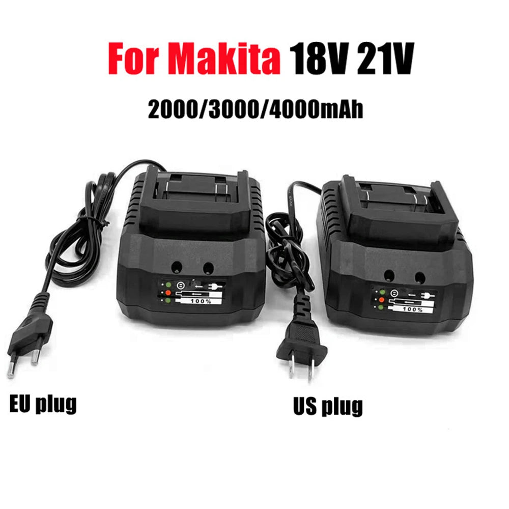 EU/US/UK Battery Charger Replacement For Makita 18V 21V Li-I