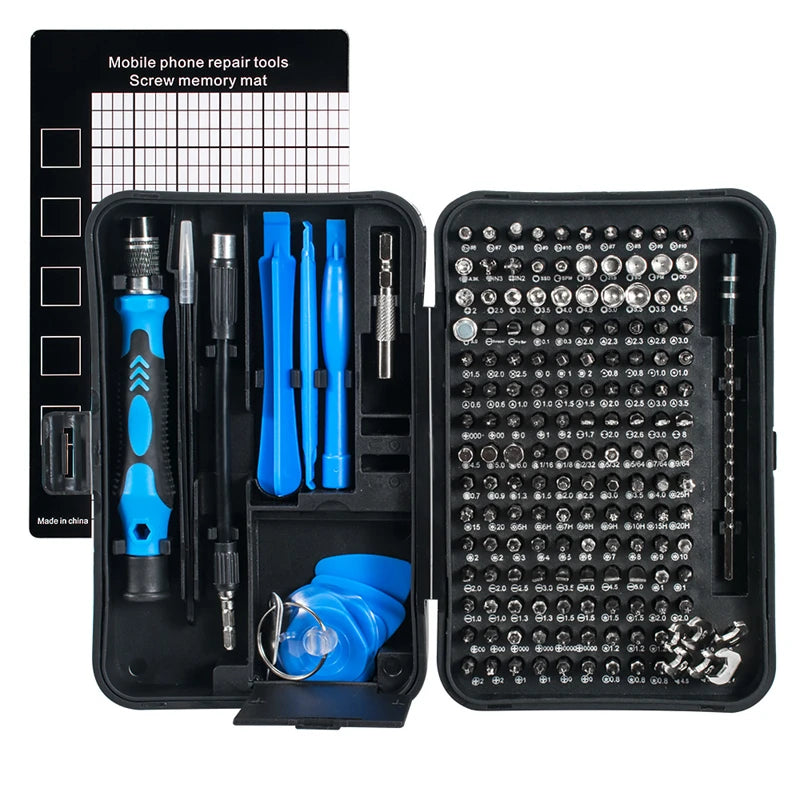 Magnetic Screwdriver Set Hand Tool Torx Hex 170 In 1 Screw Driver with 154 Precision Bits Home Computer Phone Repair Tool Box