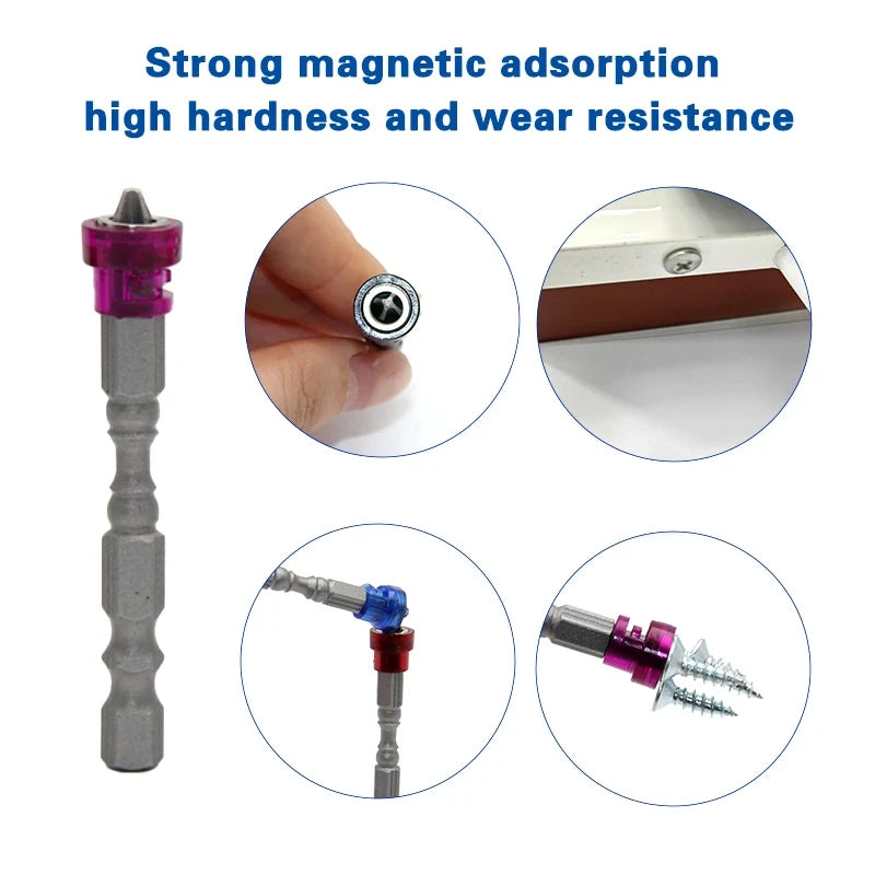 5Pcs Magnetic Screwdriver Bit Drill Cross-head PH2 Magnetic 