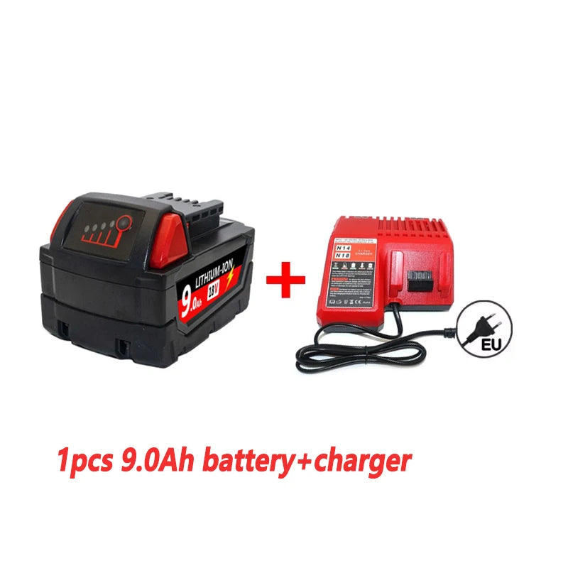 For Milwaukee M18 Power Tool Battery Charger BR XC 18V 6.0Ah M18B5 48-11-1860 Milwaukee 18V Battery Built-in 18650 Battery