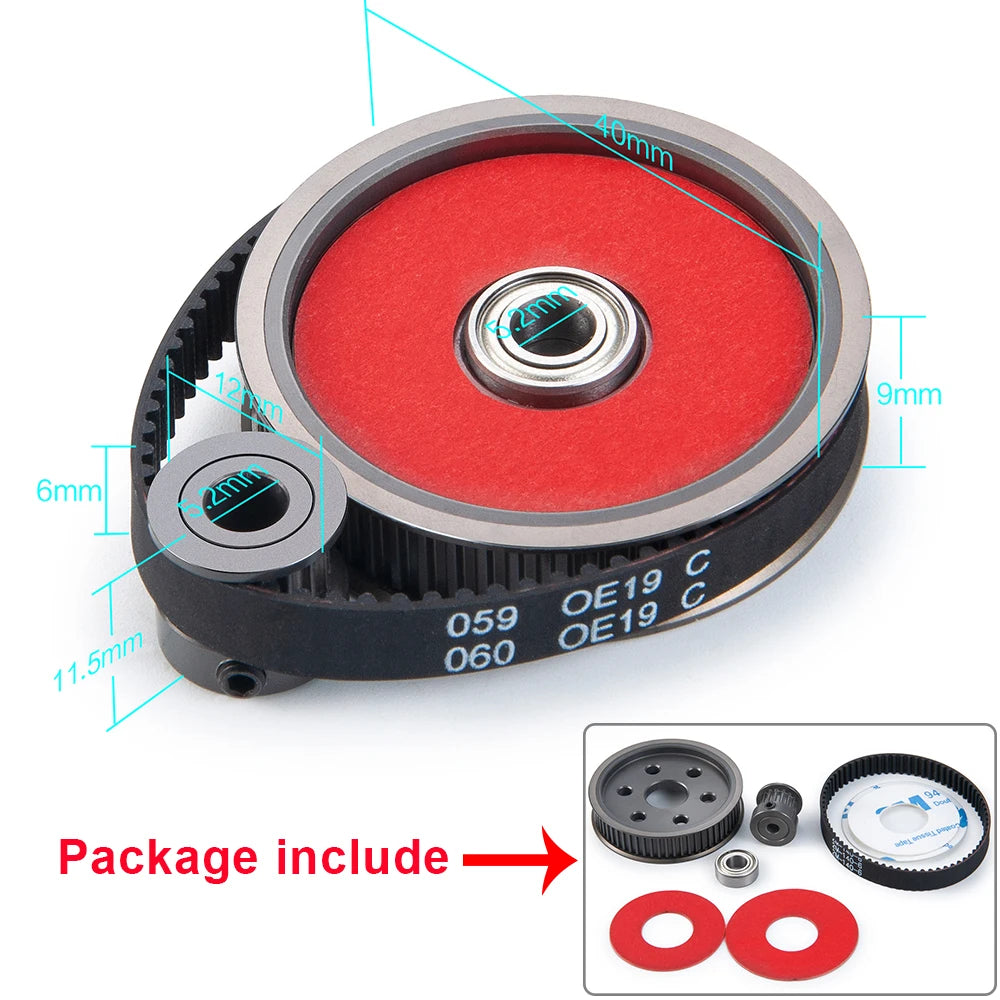 AXSPEED Belt Drive Transmission Gears System for 1/10 RC Crawler Axial SCX10 3.17/5.0mm Motor Gear Spare Parts