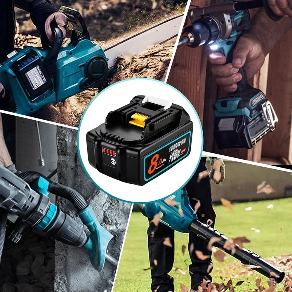 Upgraded 18V 6.0 8.0Ah Rechargeable Battery Replace for Maki