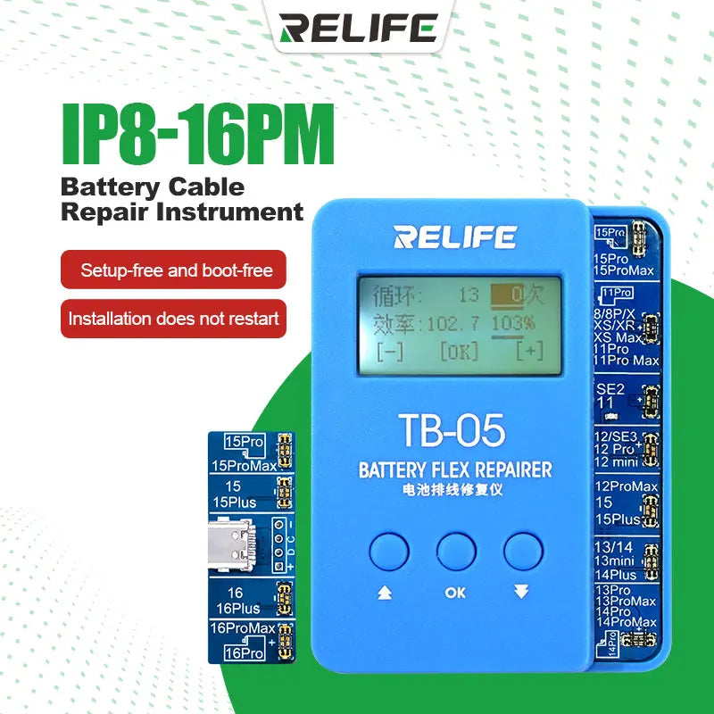 RELIFE TB-05 Battery Cable Repair Instrument Setup-free and 