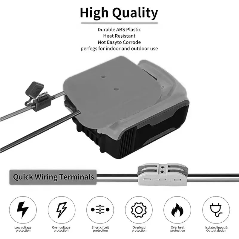 Power Wheels Adapter Battery Adapter For Dewalt/Milwaukee 18