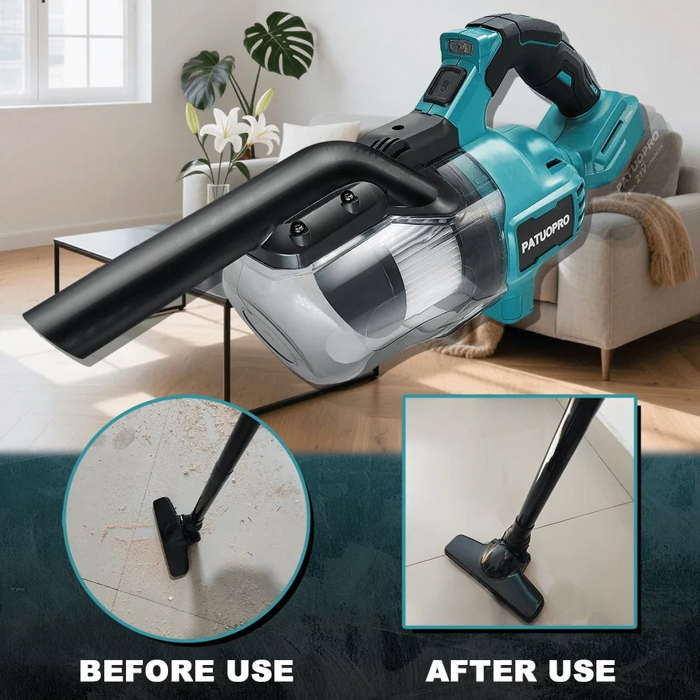 PATUOPRO Cordless Electric Vacuum Cleaner Car Pet Hair Carpe