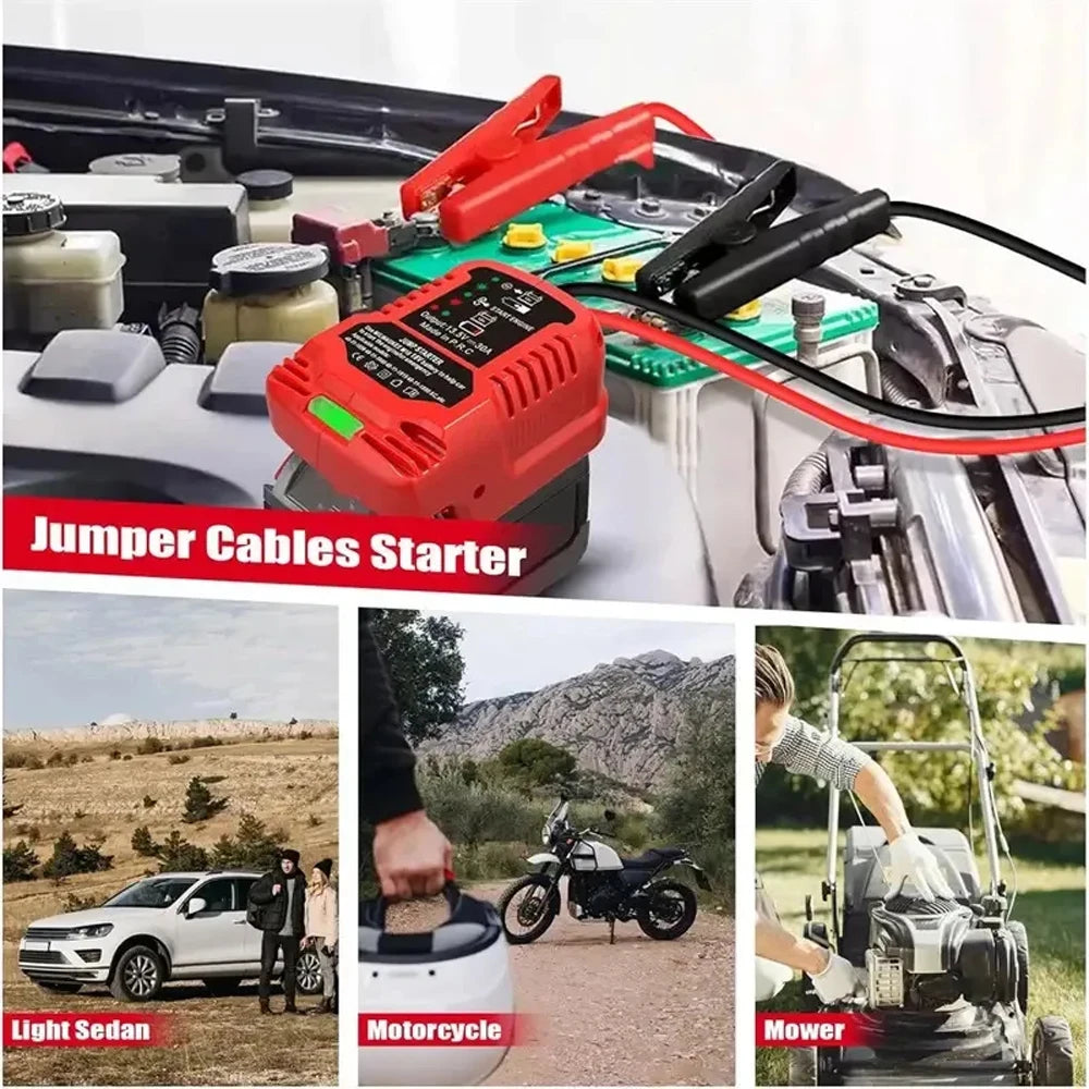 Battery Jumper Cable Adapter for Milwaukee 18V Auto Car Jump