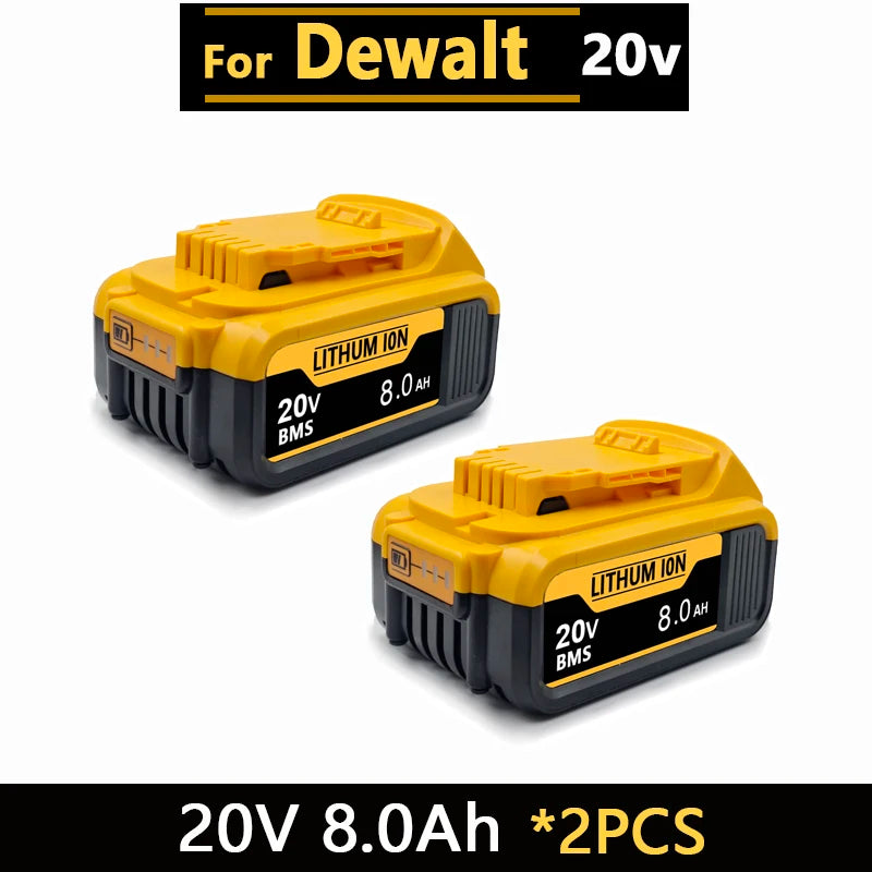 New High-Power for DEWALT 20V/60V Battery DCB200 DCB205 DCB206 Power Tool 18V Battery 3AH 8AH 12AH 18AH Batteries DCD805