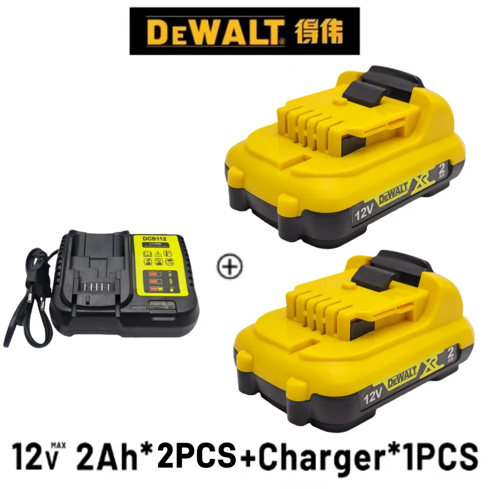 Authentic DEWALT lithium-ion battery dewalt 12V xr max LED battery 2.0Ah DCB125 DCB124 DCB122 DCB127 power tool batter