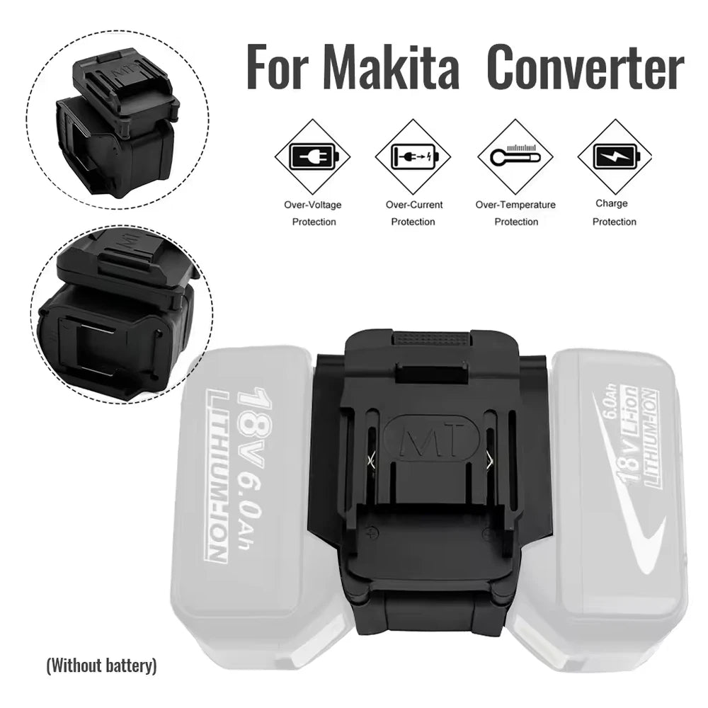 1-4Pcs Adapter Converter 2in1 Battery Case for Makita 18V El