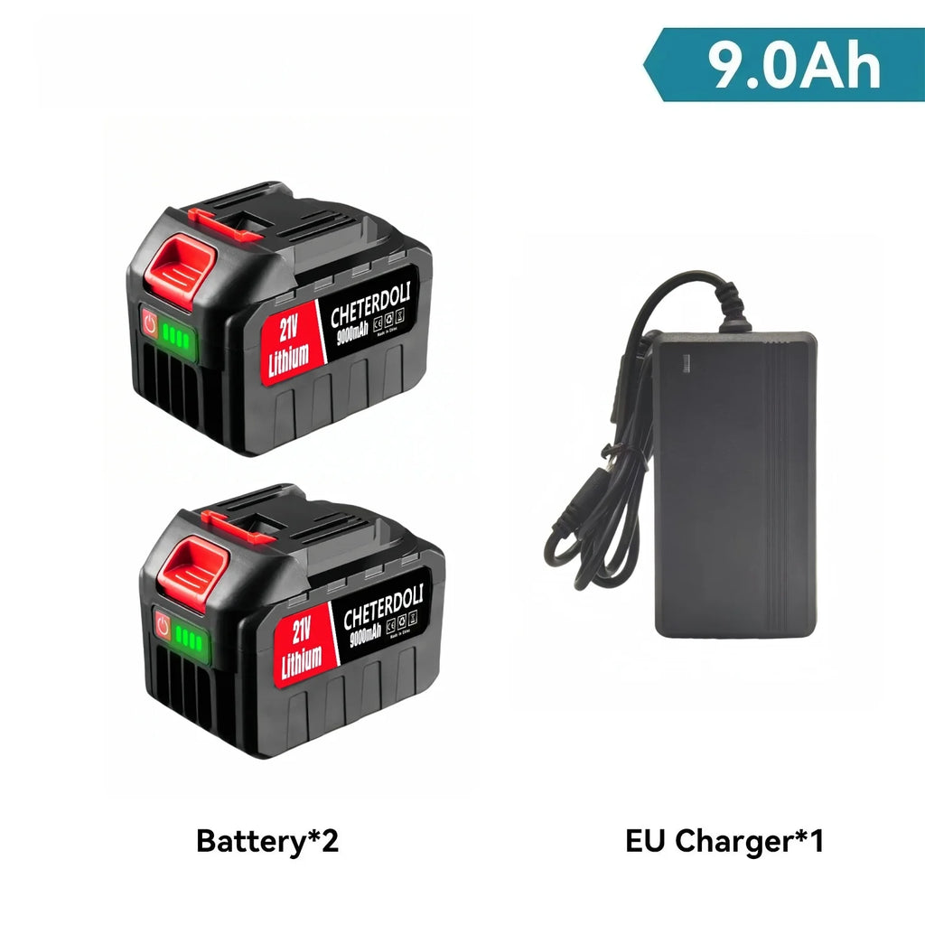 21V Rechargeable Lithium Battery High Capacity Cordless Electric Power Tool Battery for Makita 18V Tool Replacement Battery