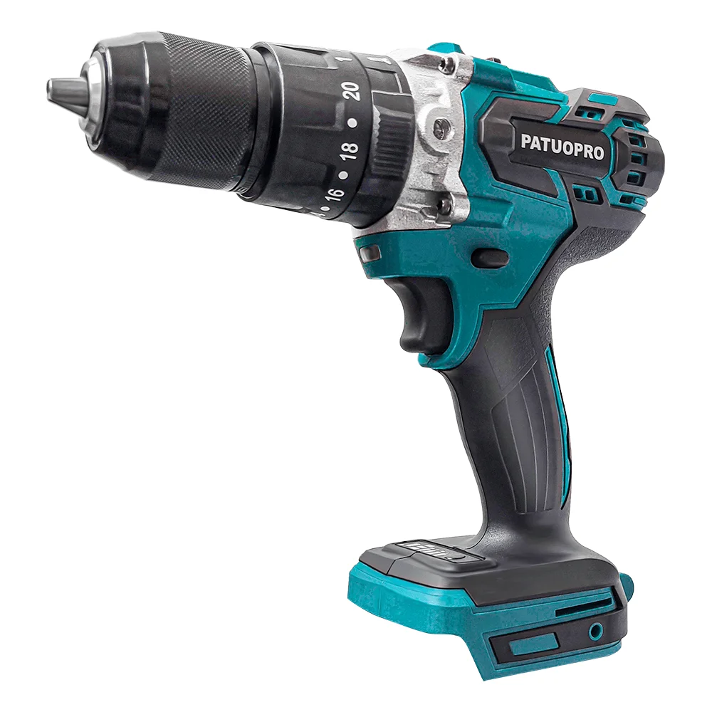 PATUOPRO 13MM Brushless Electric Impact Drill 20+3 Torque Se