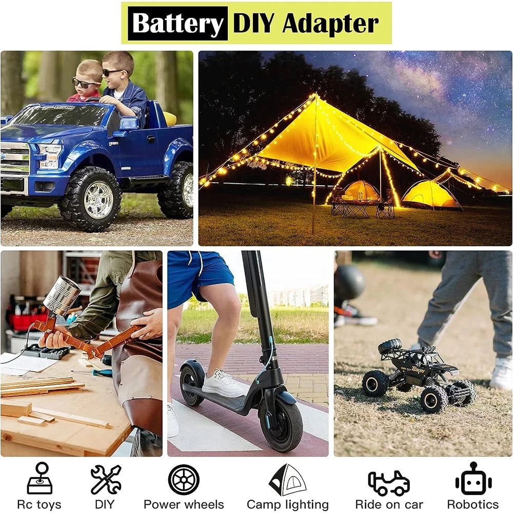 New Li-ion Battery External Power Supply Mount DIY Connector