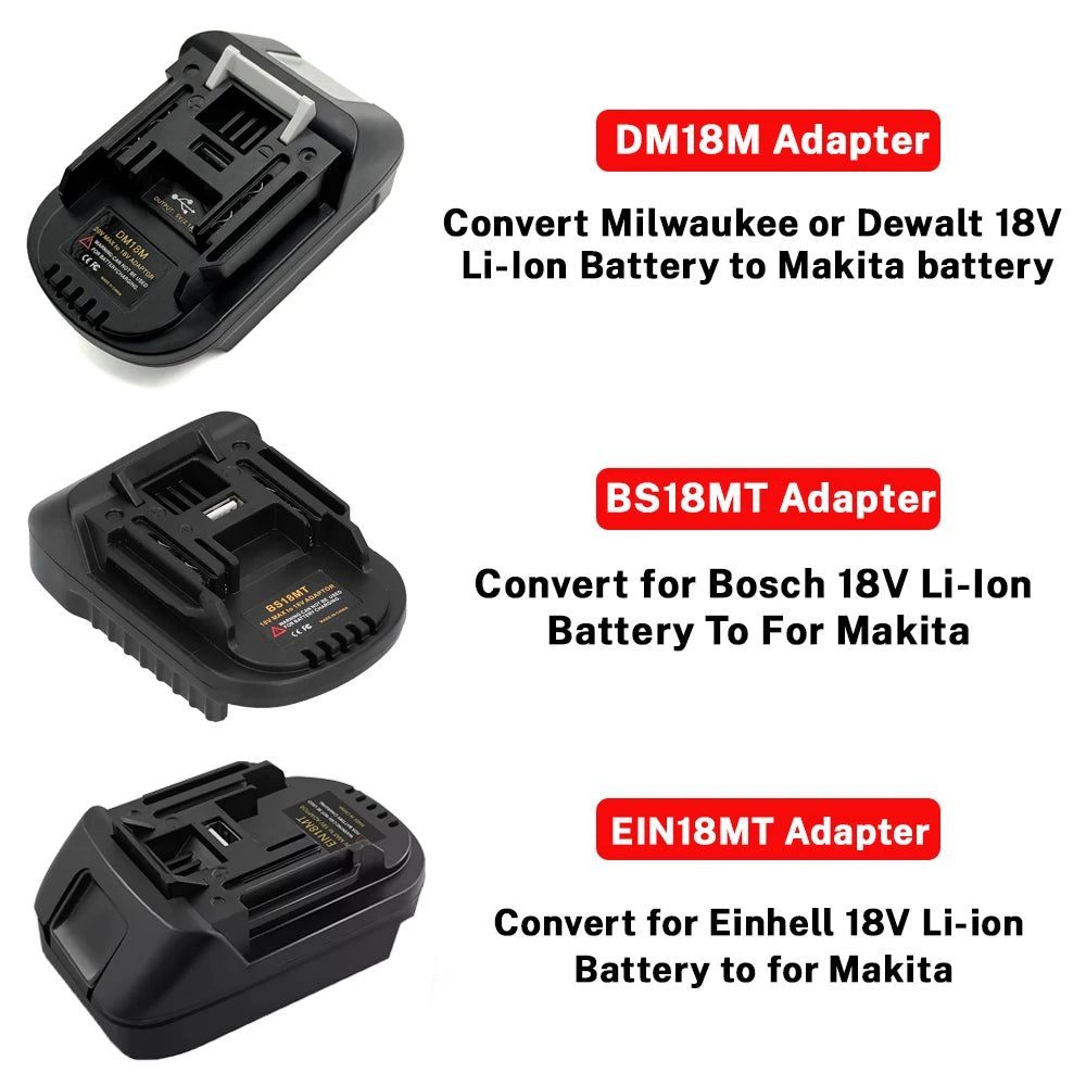 DM18M BS18MT EIN18MT Battery Adapter for Dewalt&Milwaukee/Bo
