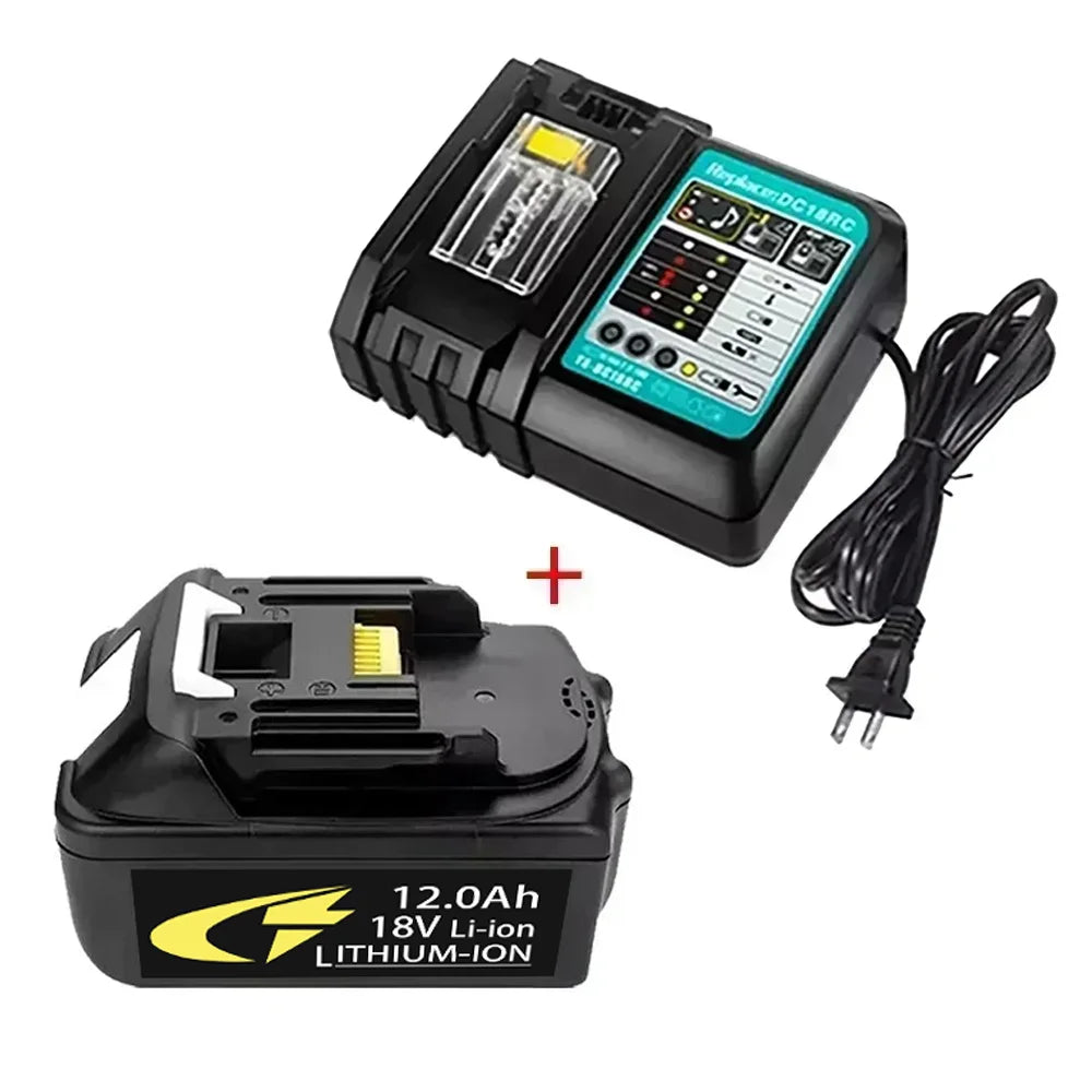 18V 12Ah Replacement Battery for Makita BL1860 BL1850 BL1840 BL1830 Cordless Power Tools Rechargeable Li-ion Battery Pack