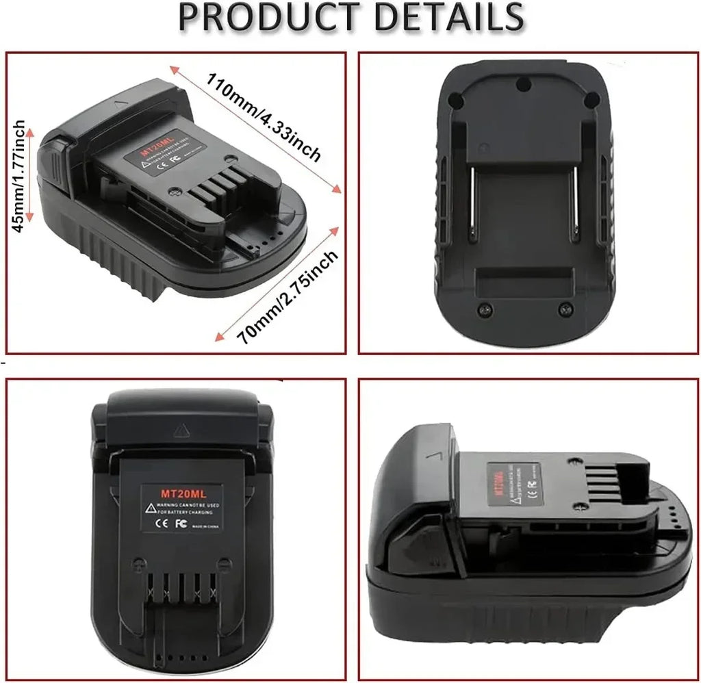 MT20ML Battery Adapter for Makita 18V/20V BL1830 BL1840 BL18