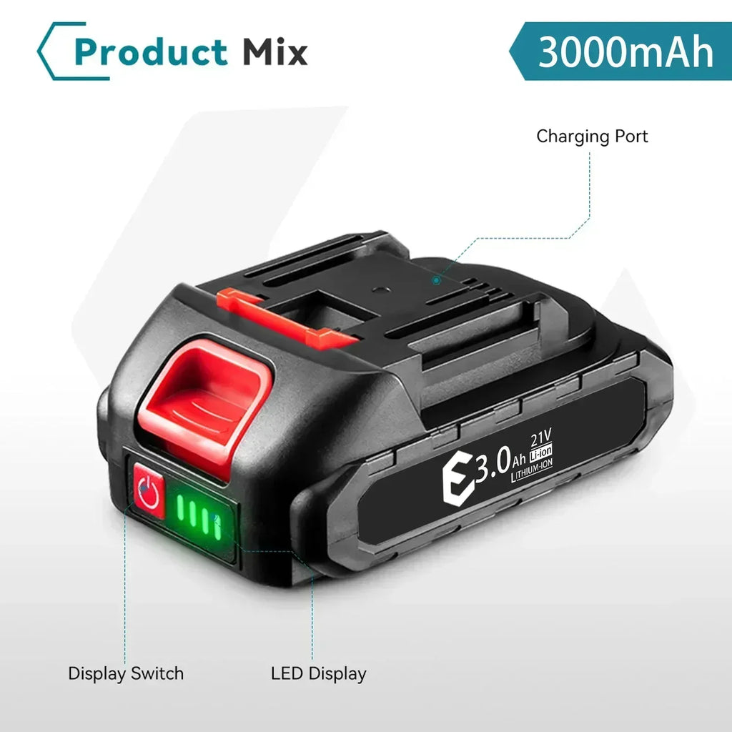 5S1P 21V Rechargeable Battery 128VF 3000mAh Lithium Ion Batt
