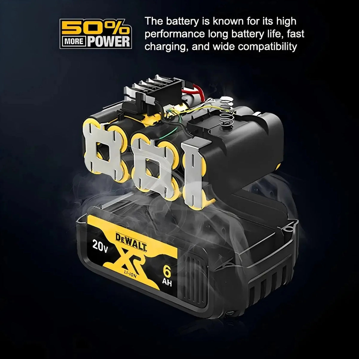 100% Original DeWALT 20V 6000mAh Power Tool Battery DCB206 D