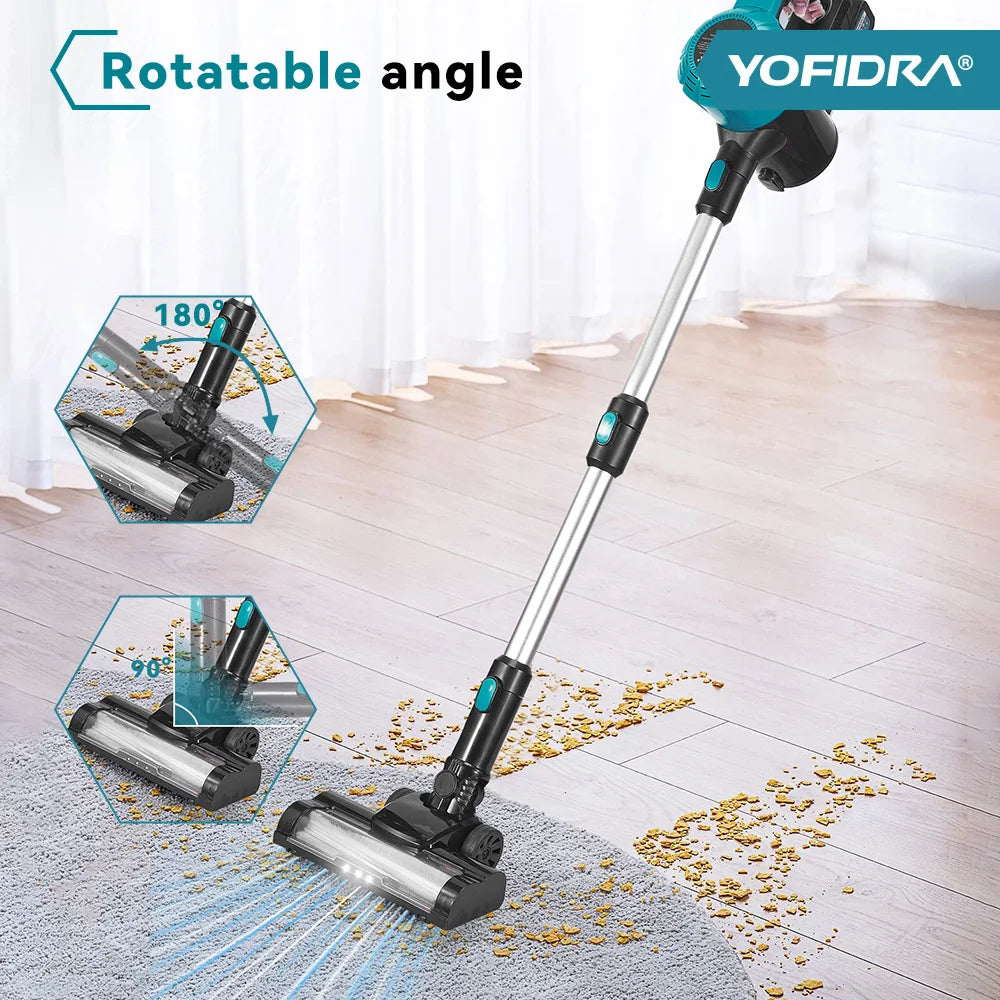 YOFIDRA 1.5L Cordless Electric Vacuum Cleaner Efficient Rech