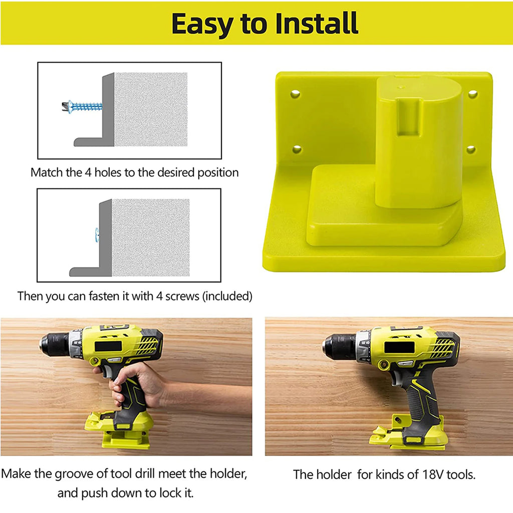 5-20Pcs Wall Mount Machine Storage Rack for Ryobi 18V Lithiu