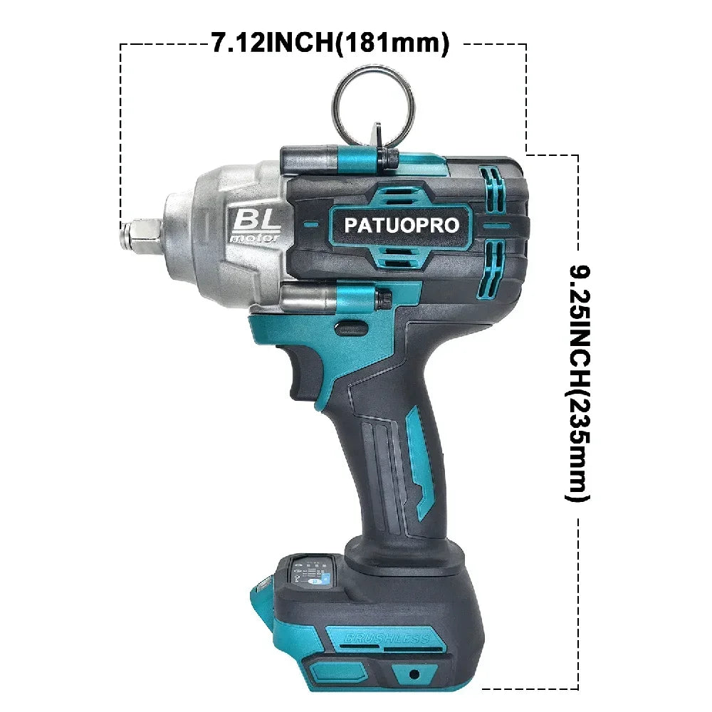 2000N.m Rechargable Handheld Electric Impact Wrench Brushles