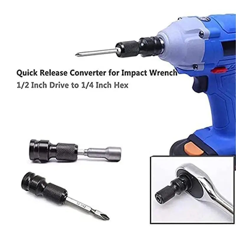 Drill Chuck Converter Socket Adapter Hex Shank 1/2 Drive To 