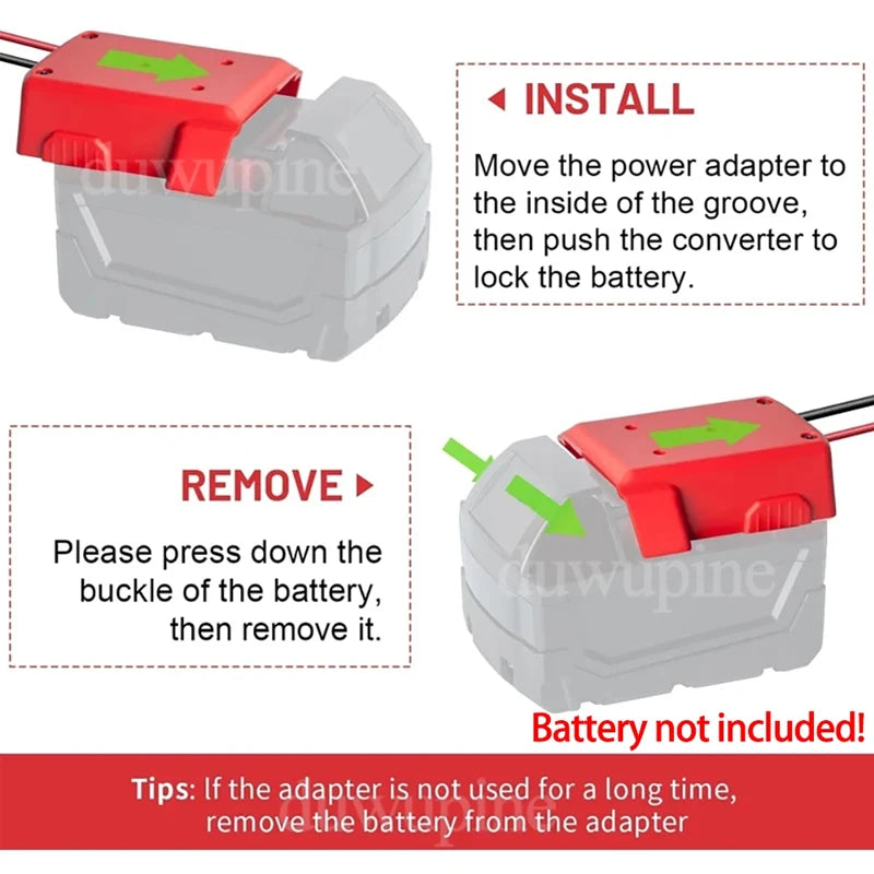 Tool Parts For M18 2PCS Power Wheel Adapter For Milwaukee Li