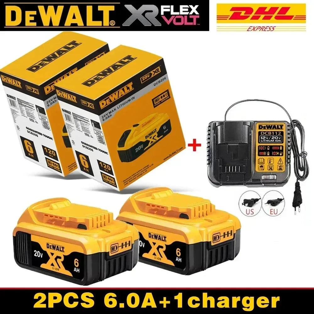 Original Dewalt 20V 6000mAh Power Tool Battery DCB206 DCB205 DCB200 DCF887 DCG405 DCD791 DCF922 DCF850 DCD805 Tool Battery