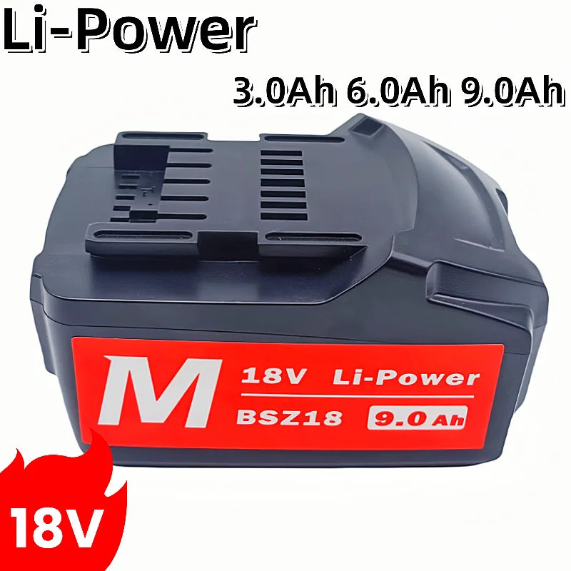18V 3.0Ah 6.0Ah 9.0Ah Battery for Metabo Cordless Power Tool