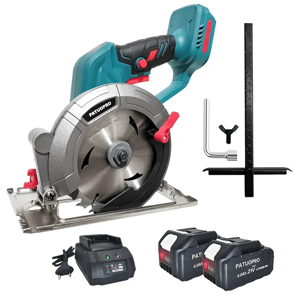 PATUOPRO 6 Inch Brushless Circular Saw Compact Electric Saw Wood Metal Ceramic Tiles Cutter Power Tool For Makita 18V Battery