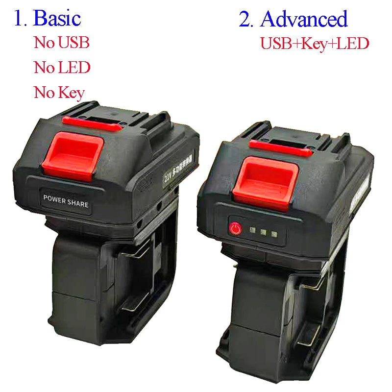 Adapter Converter LED Light Use For Makita BL1830 18V Li-ion