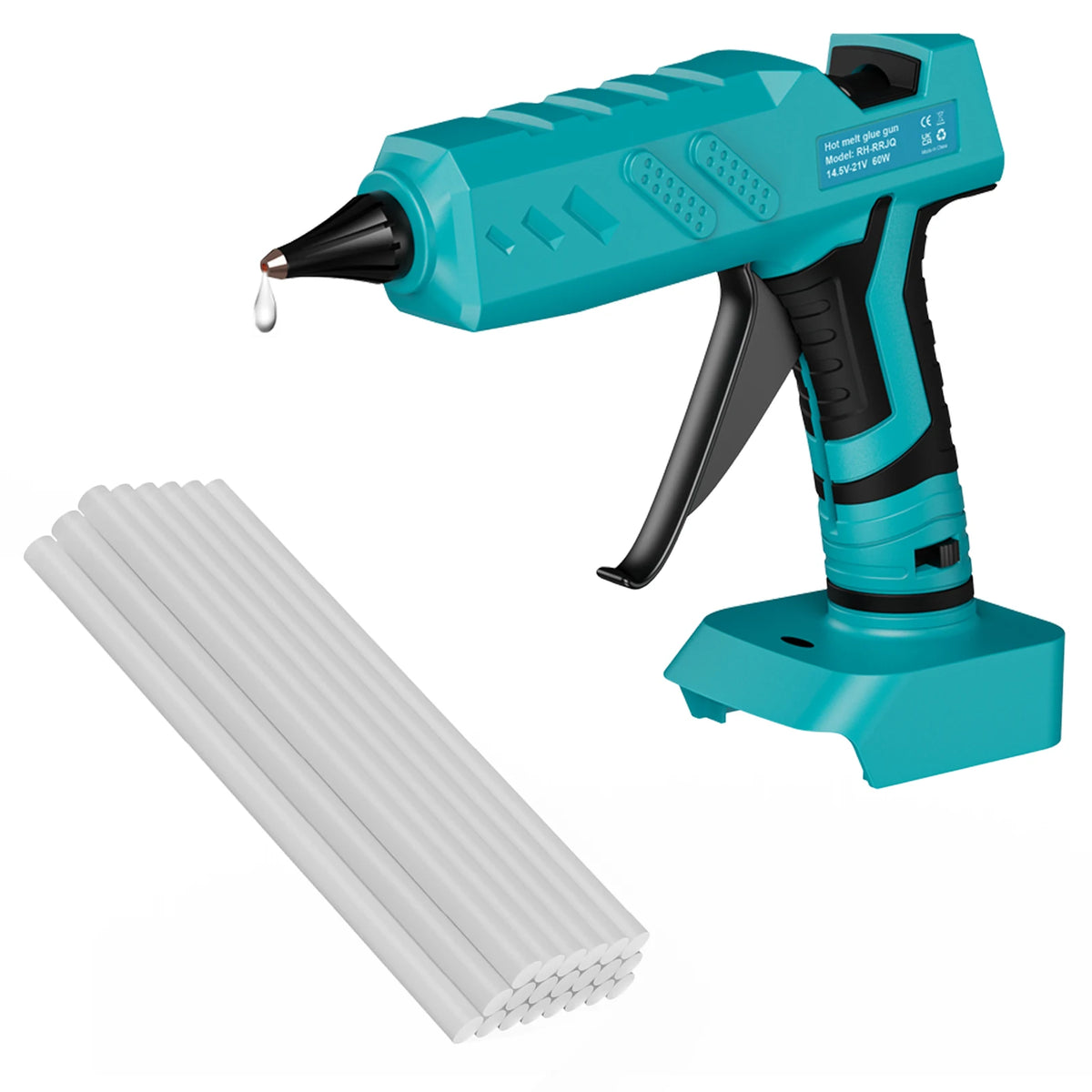 Turpow Cordless Hot Melta Gun For Makita BL1830 18V Battery Li-ion BL1815 BL1840 BL1850 Power tool Accessories With Glue Sticks