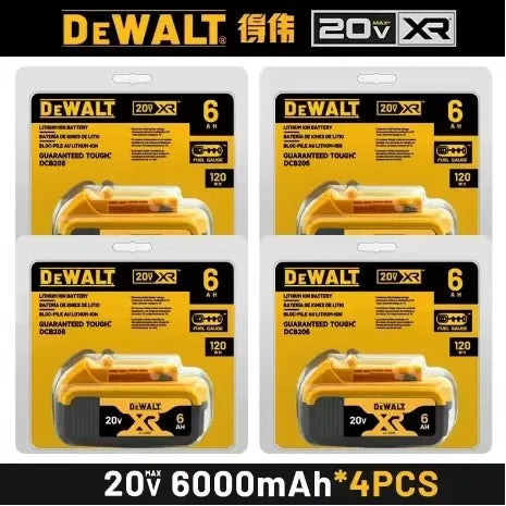 100% Original DeWalt 20V 6000mAh Battery Power Tool Replacement for DeWalt DCB206 DCB205 DCB805 DCB200 Power Tool