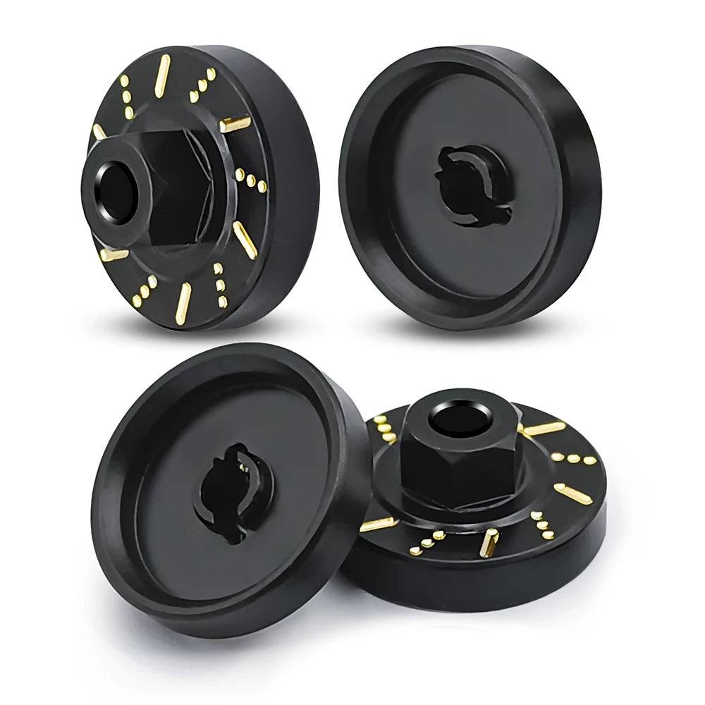 YEAHRUN 4Pcs TRX4M Wheel Hex Driver Adapters Brass Counterwe