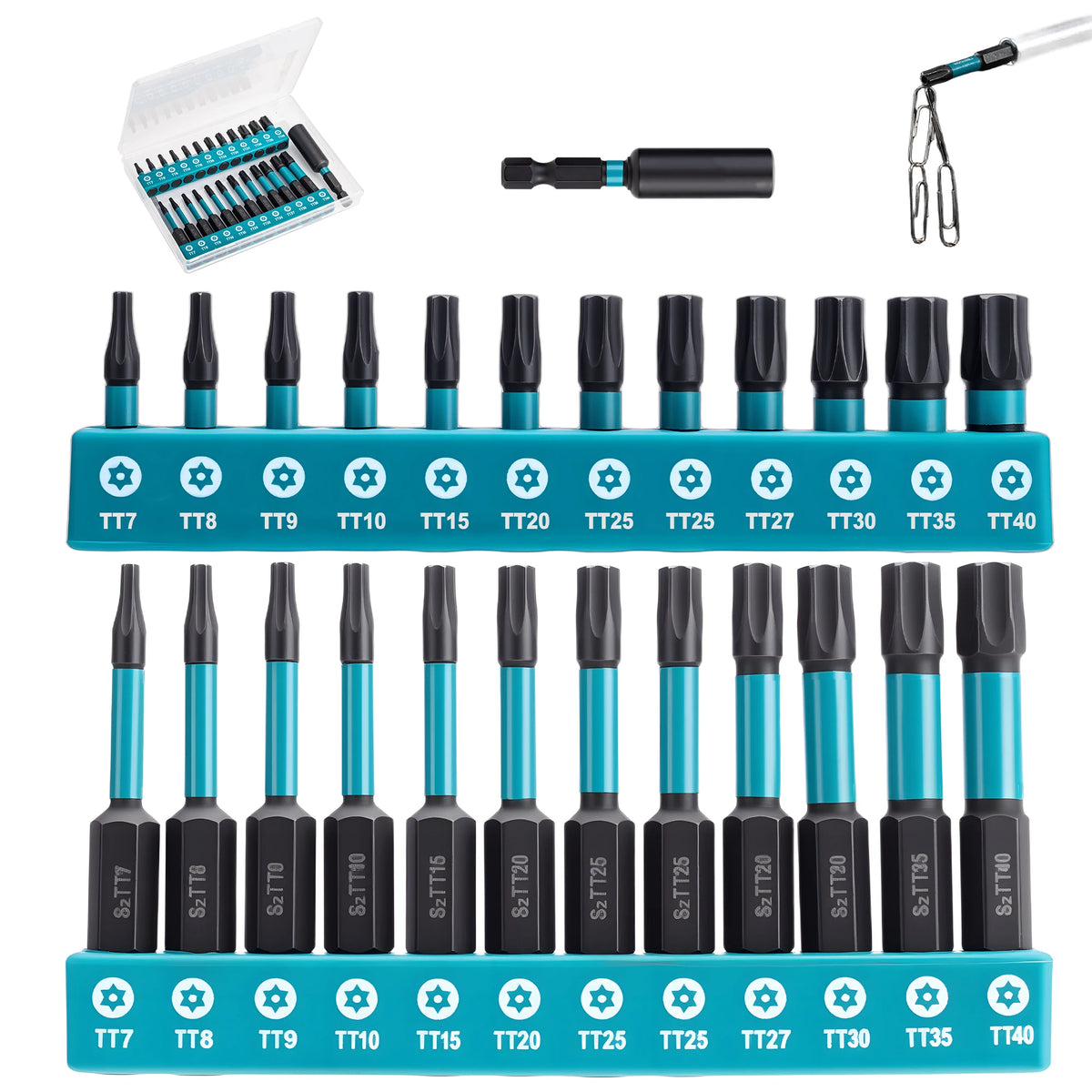 25PCS Magnetic Tamper Proof Torx Star Bit Set Screwdriver Bi
