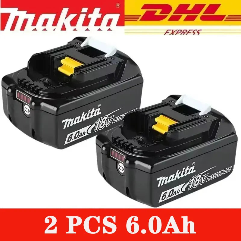 Original Makita 18V Battery Rechargeable Power Tool Makita 18V Battery Replaceable 5Ah/6Ah Battery Lithium-ion 1850 BL1860B 6A