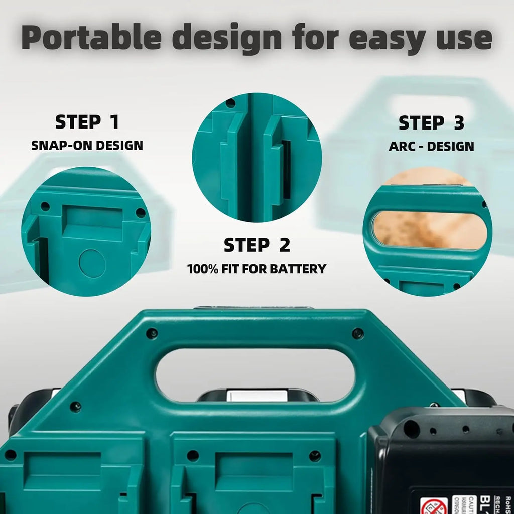 6-Slot Battery Carrying Holder for Makita 18V battery Batter