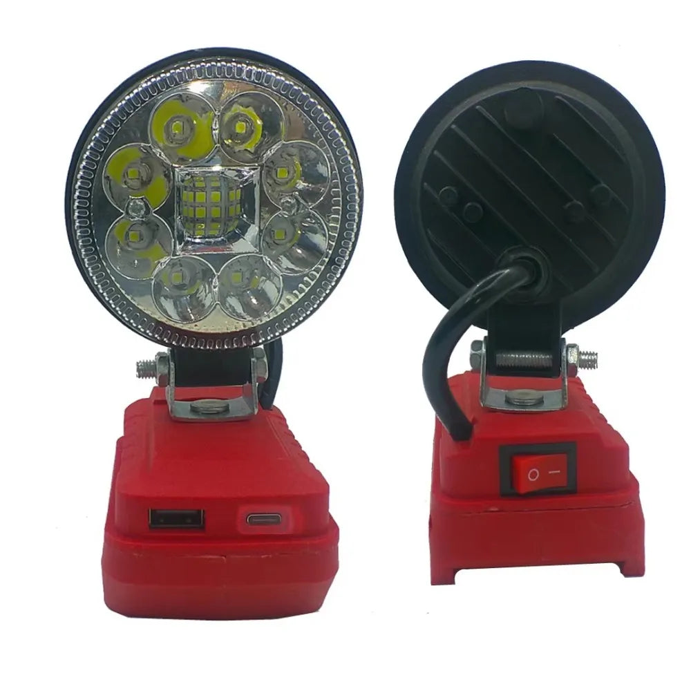 Power Tool Parts LED Work Light Universal High Brightness Portable Work Lights Adjustable Durable for Einhell 18V Battery